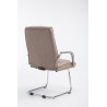 Silla Cantiléver XXL Attila Tapizada en Tela Gris topo