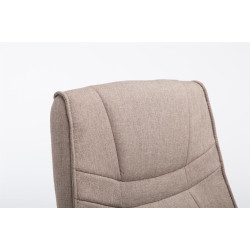 Silla Cantiléver XXL Attila Tapizada en Tela Gris topo