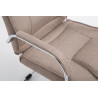 Silla Cantiléver XXL Attila Tapizada en Tela Gris topo
