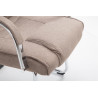 Silla Cantiléver XXL Attila Tapizada en Tela Gris topo