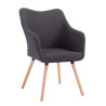 Silla de espera McCoy V2 Tapizada en Tela Gris oscuro,Natural