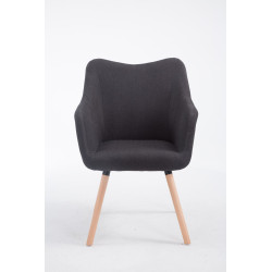 Silla de espera McCoy V2 Tapizada en Tela Gris oscuro,Natural