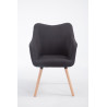Silla de espera McCoy V2 Tapizada en Tela Gris oscuro,Natural