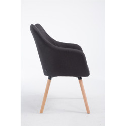 Silla de espera McCoy V2 Tapizada en Tela Gris oscuro,Natural