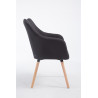 Silla de espera McCoy V2 Tapizada en Tela Gris oscuro,Natural