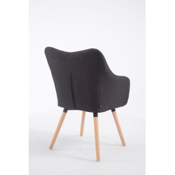Silla de espera McCoy V2 Tapizada en Tela Gris oscuro,Natural