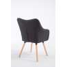 Silla de espera McCoy V2 Tapizada en Tela Gris oscuro,Natural