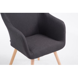 Silla de espera McCoy V2 Tapizada en Tela Gris oscuro,Natural
