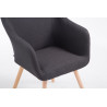 Silla de espera McCoy V2 Tapizada en Tela Gris oscuro,Natural