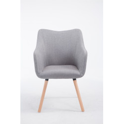 Silla de espera McCoy V2 Tapizada en Tela Gris,Natural