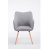 Silla de espera McCoy V2 Tapizada en Tela Gris,Natural