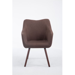 Silla de espera McCoy V2 Tapizada en Tela Marrón,Nogal