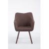 Silla de espera McCoy V2 Tapizada en Tela Marrón,Nogal