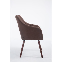 Silla de espera McCoy V2 Tapizada en Tela Marrón,Nogal