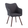 Silla de espera McCoy V2 Tapizada en Tela Gris oscuro,Nogal