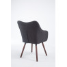 Silla de espera McCoy V2 Tapizada en Tela Gris oscuro,Nogal