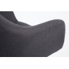 Silla de espera McCoy V2 Tapizada en Tela Gris oscuro,Nogal