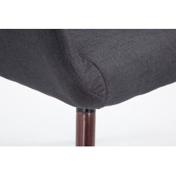 Silla de espera McCoy V2 Tapizada en Tela Gris oscuro,Nogal