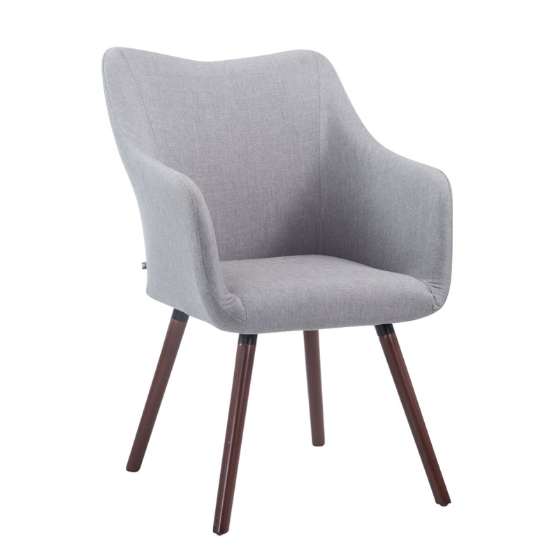 Silla de espera McCoy V2 Tapizada en Tela Gris,Nogal