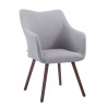 Silla de espera McCoy V2 Tapizada en Tela Gris,Nogal