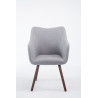 Silla de espera McCoy V2 Tapizada en Tela Gris,Nogal