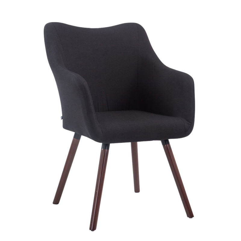 Silla de espera McCoy V2 Tapizada en Tela Negro,Nogal