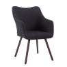 Silla de espera McCoy V2 Tapizada en Tela Negro,Nogal