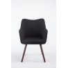 Silla de espera McCoy V2 Tapizada en Tela Negro,Nogal