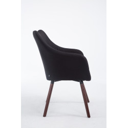 Silla de espera McCoy V2 Tapizada en Tela Negro,Nogal