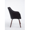 Silla de espera McCoy V2 Tapizada en Tela Negro,Nogal