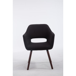 Silla de visita Auckland En Tela Nogal,Negro