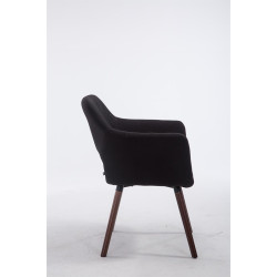 Silla de visita Auckland En Tela Nogal,Negro