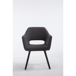 Silla de visita Auckland En Tela Negro,Gris oscuro