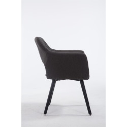 Silla de visita Auckland En Tela Negro,Gris oscuro
