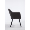 Silla de visita Auckland En Tela Negro,Gris oscuro