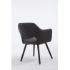 Silla de visita Auckland En Tela Negro,Gris oscuro