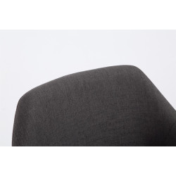 Silla de visita Auckland En Tela Negro,Gris oscuro