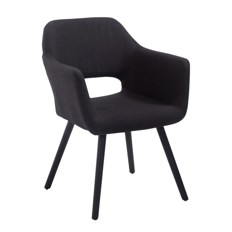 Silla de visita Auckland En Tela Negro,Negro