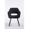 Silla de visita Auckland En Tela Negro,Negro