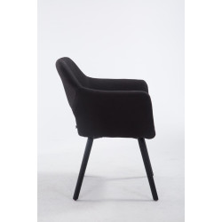 Silla de visita Auckland En Tela Negro,Negro