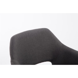 Silla de visita Auckland En Tela Natural,Gris oscuro