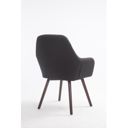 Silla De Visita Florian Negro,Nogal
