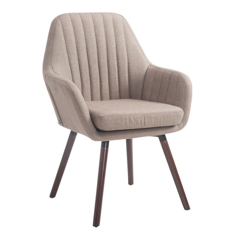Silla De Visita Florian Gris topo,Nogal