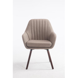 Silla De Visita Florian Gris topo,Nogal