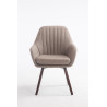 Silla De Visita Florian Gris topo,Nogal