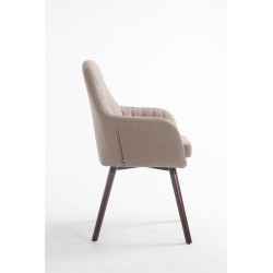 Silla De Visita Florian Gris topo,Nogal