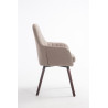 Silla De Visita Florian Gris topo,Nogal