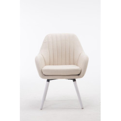 Silla De Visita Florian Crema,Blanco