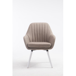 Silla De Visita Florian Gris topo,Blanco