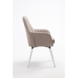 Silla De Visita Florian Gris topo,Blanco